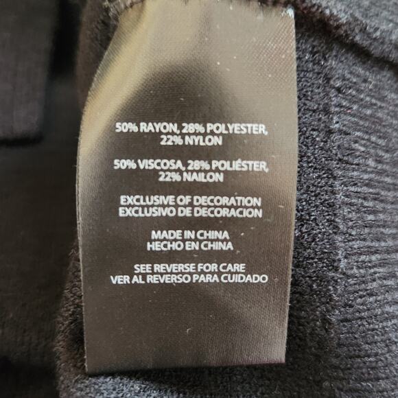 Express Bow Cardigan Sweater Women Large Black Puff Sleeve Embellished Knit Luxe - Picture 7 of 10